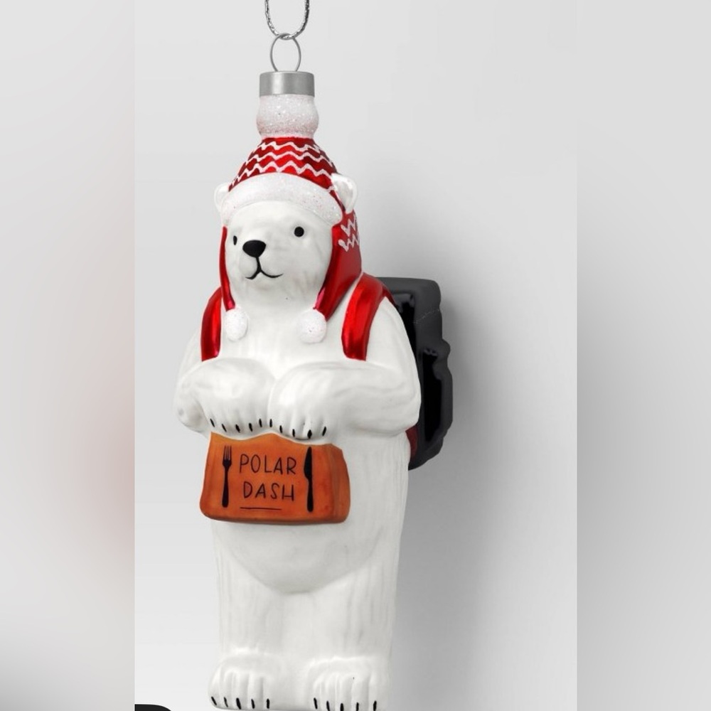 Target Christmas Glass Delivery Bear Ornament Wondershop™